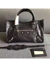 Replica Balenciaga The City Handbag Calf leather 382569 black JH09411vf92