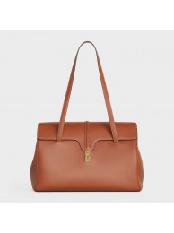 Replica Celine LARGE SOFT 16 BAG IN SUPPLE GRAINED CALFSKIN 194043 Brown JH05822TH29