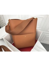 Replica Celine Seau Sangle Original Calfskin Leather Shoulder Bag 3369 brown JH06137nn76