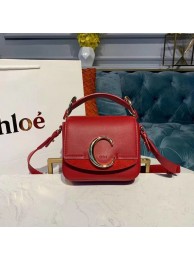 Replica Chloe Original Calfskin Leather Top Handle Small Bag 3S030 Red JH08861QT16