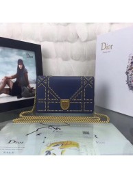 Replica Dior CANNAGE Original sheepskin Leather mini Shoulder Bag 3709 blue JH07442Aj18