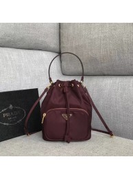 Replica Fashion Prada Re-Edition nylon Tote bag 81166 Burgundy JH05150Wi77