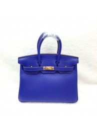 Replica Hermes Birkin 25CM Tote Bag Original Leather H25 Brilliant blue JH01685an47