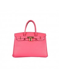 Replica Hermes Birkin 30CM Tote Bags Pink Clemence Leather Gold JH01364zS17