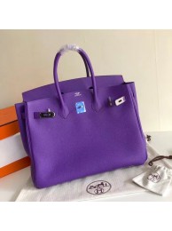 Replica Hermes Birkin Bag Original Leather 35CM 17825 purple JH01194Yp41