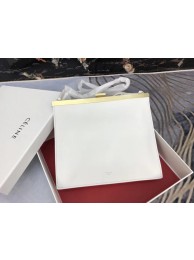 Replica Luxury CELINE MINI CLASP BAG IN SMOOTH CALFSKIN 181053 WHITE JH06067hA88