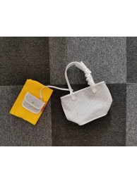 Replica Luxury Goyard Calfskin Leather Mini Tote Bag 6782 Light Grey JH06657hA88