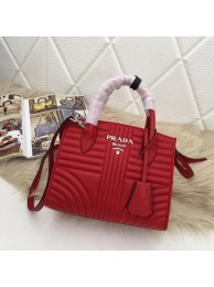 Replica Prada Calf leather bag 1BA045 red JH05301Qz32