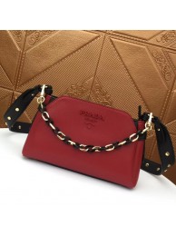 Replica Prada Calf leather shoulder bag 2032 red JH05244Ip92