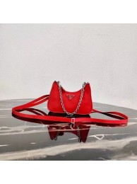 Replica Prada Re-Edition nylon mini shoulder bag 1TT122 red JH05001jE50