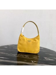 Replica Prada Re-Edition nylon Tote bag MV519 yellow JH05082Aj18