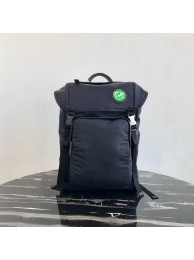 Replica Prada Re-Nylon backpack 2VZ135 black&green JH05086Ix48