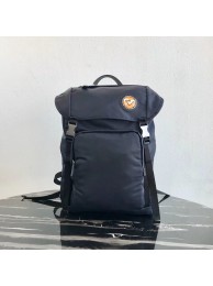 Replica Prada Re-Nylon backpack 2VZ135 black&orange JH05090kq23