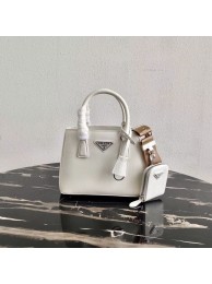 Replica Prada Saffiano leather mini-bag 1BA296 White JH05023oV69