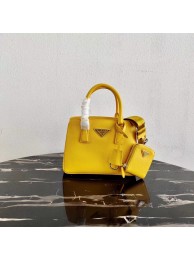 Replica Prada Saffiano leather mini-bag 1BA296 yellow JH05021QF99