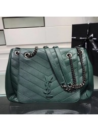 SAINT LAURENT Medium Nolita leather shoulder bag 61877 green JH07876WA48