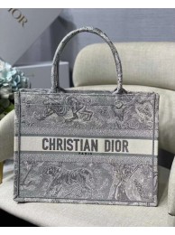 SMALL DIOR BOOK TOTE grey Toile de Jouy Reverse Embroidery M1296Z JH06729Td71