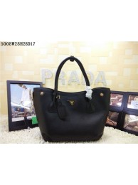 Top 2015 Prada new model shopping bag 5008 black JH05741GK50