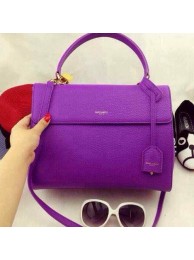 Top 2015 Yves Saint Laurent new model handbag 30430 purple JH08388xs20