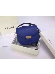 Top Celine Trotteur Bag Calfskin Leather 1268 Blue JH06331GK50