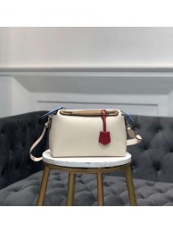 Top FENDI BY THE WAY REGULAR Small multicoloured leather Boston bag 8BL1245 cream&brown JH08640aw17