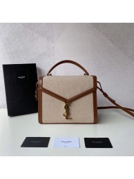 Top Knockoff Yves Saint Laurent IN CANVAS AND LEATHER Y650119H Apricot JH07719Pd13