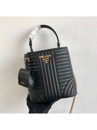 Top Prada Double Saffiano Original Calfskin Leather Bag 1BA212 Black JH05202oA83