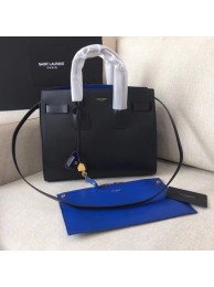 Top Yves Saint Laurent Classic Tote Bag 398709 Black with blue JH08335eB82