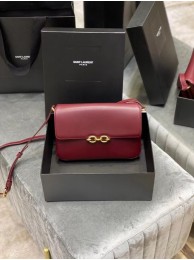 YSL LE MAILLON SATCHEL IN SMOOTH LEATHER 6497952 Burgundy JH07699ll49