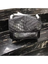 Yves Saint Laurent Calfskin Leather Shoulder Bag 483265 Black JH07978qx37