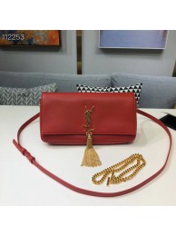 Yves Saint Laurent Calfskin Leather Shoulder Bag 604276 red JH07777IT70