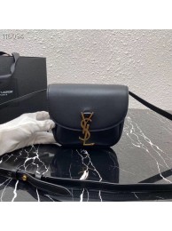 Yves Saint Laurent Calfskin Leather Shoulder Bag 619740 Black JH07771pE71