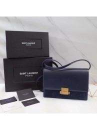 Yves saint Laurent Classic Monogramme Flap Bag Calf leather 482044 dark blue JH08180Nm15