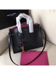 Yves Saint Laurent Classic Tote Bag 398709 Black with rose JH08341aT18