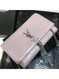 Yves saint Laurent crocodile leather Shoulder Bag 1456 pink JH08193DW49