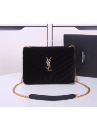 Yves Saint Laurent hot style shoulder bag Velvet 487218 black JH08221Ye63