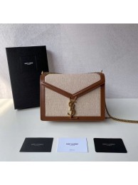 Yves Saint Laurent IN CANVAS AND LEATHER Y650017H Apricot JH07721mR19