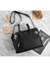 Yves Saint Laurent Monogramme Calf leather Tote Bag 591715 black JH08125aT90