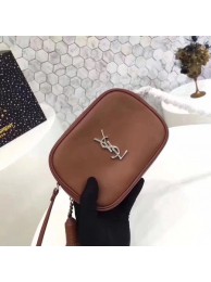 Yves Saint Laurent Original Calf leather mini Shoulder Bag 5804 brown JH08204TL77