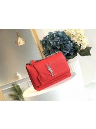 Yves Saint Laurent Original Leatehr Shoulder Bag 8005 red JH08268gt51