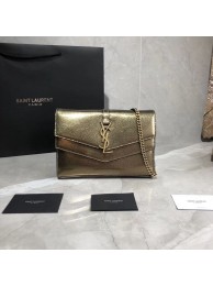Yves Saint Laurent Original Leather Shoulder Bag Y554763 Bronze Gold JH07832Pe30