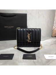 Yves Saint Laurent Sheepskin Original Leather Shoulder Bag Y554125 Black JH07835fm32