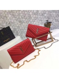 Yves Saint Laurent WOC Caviar leather Shoulder Bag 1003 red JH08282NR41